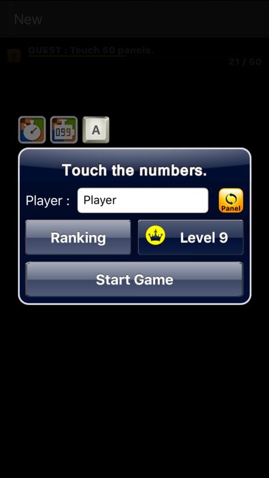 Screenshot of Touch the Numbers