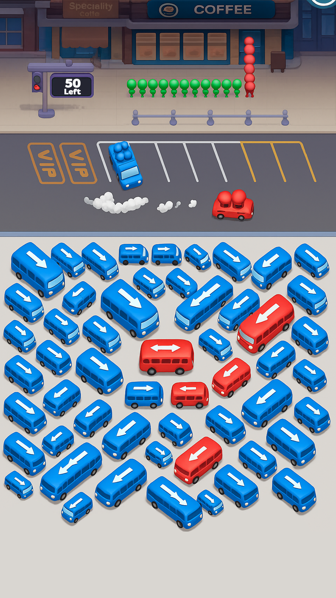 Captura de Tela do Jogo Bus Escape Traffic Jam Game