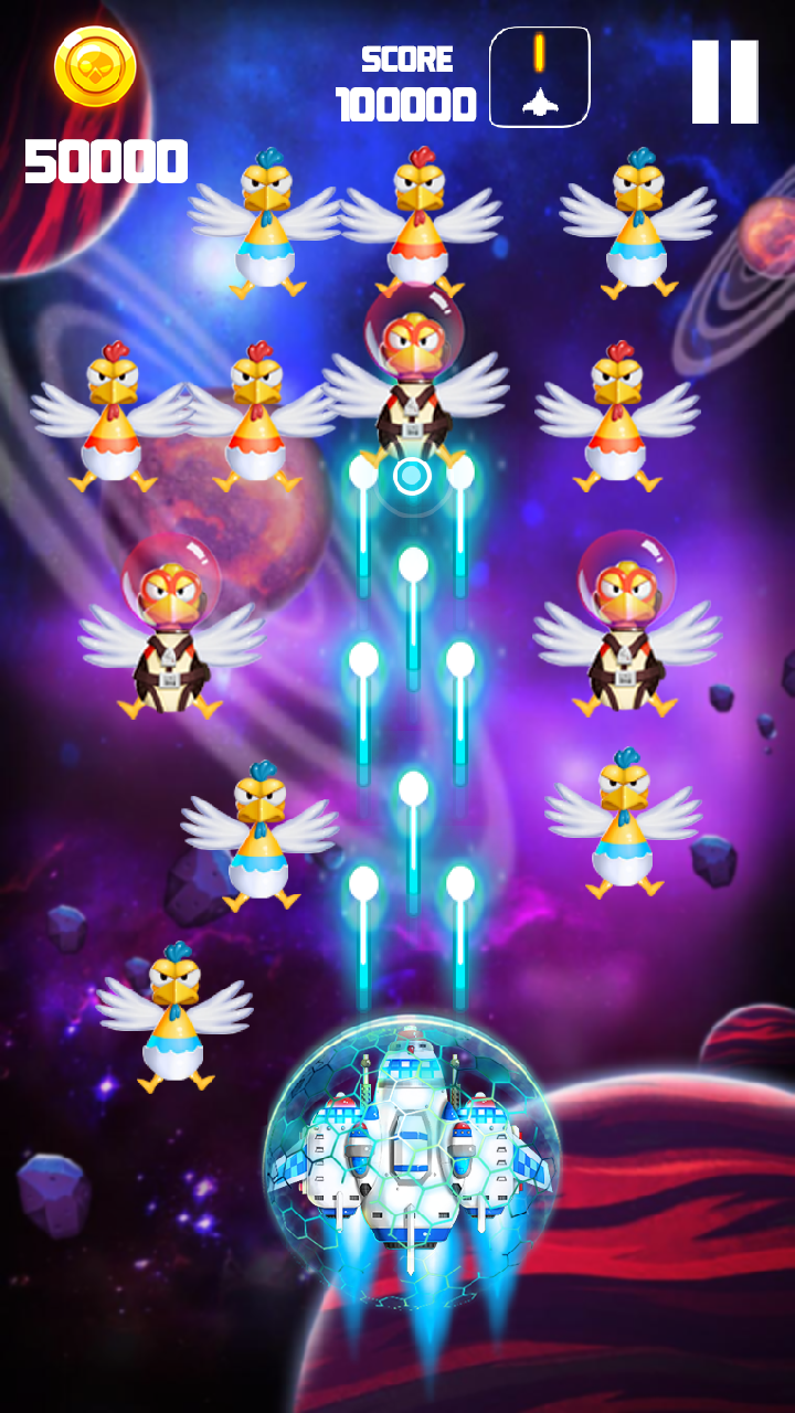 Chicken Shooter: Crazy Invader Game Screenshot