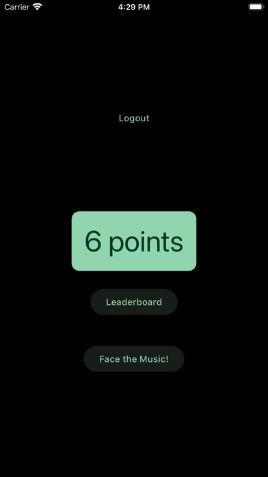 Screenshot of Face the Music App