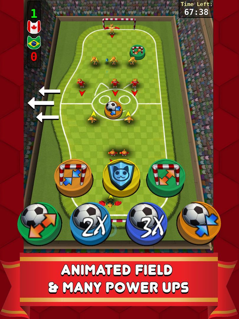 Screenshot of Soccer Foozy Kitty: Cat foosball Stars
