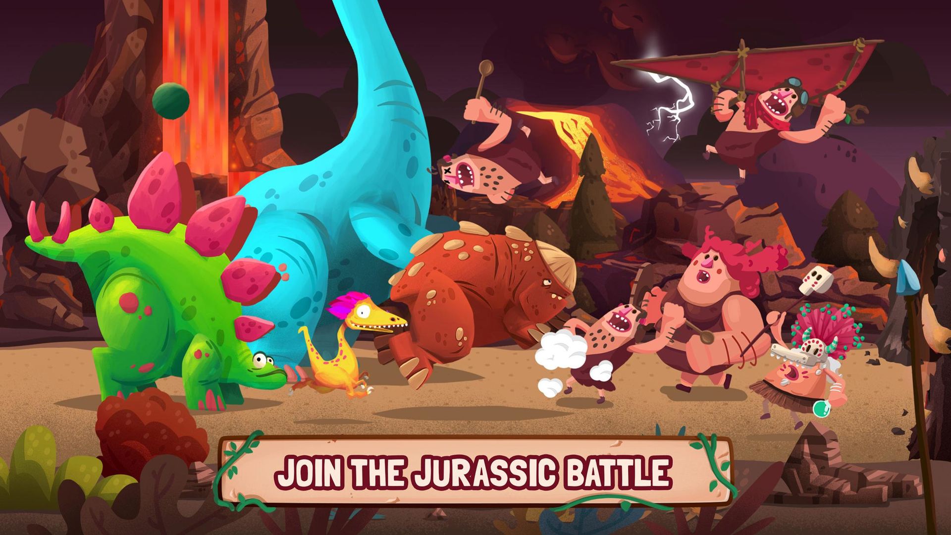 Screenshot of Dino Bash - Dinosaurs v Cavemen Tower Defense Wars