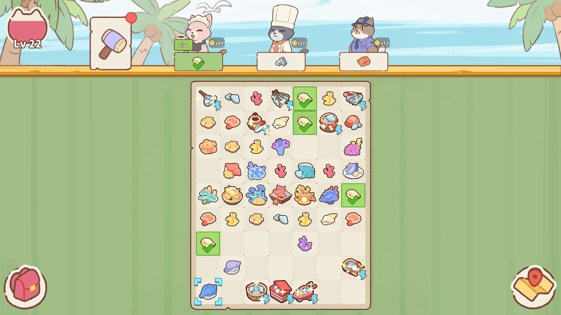 Merge Cat Town Game Screenshot