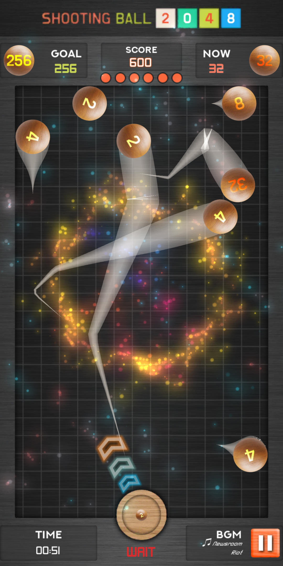 ショットボール2048 ゲームのスクリーンショット