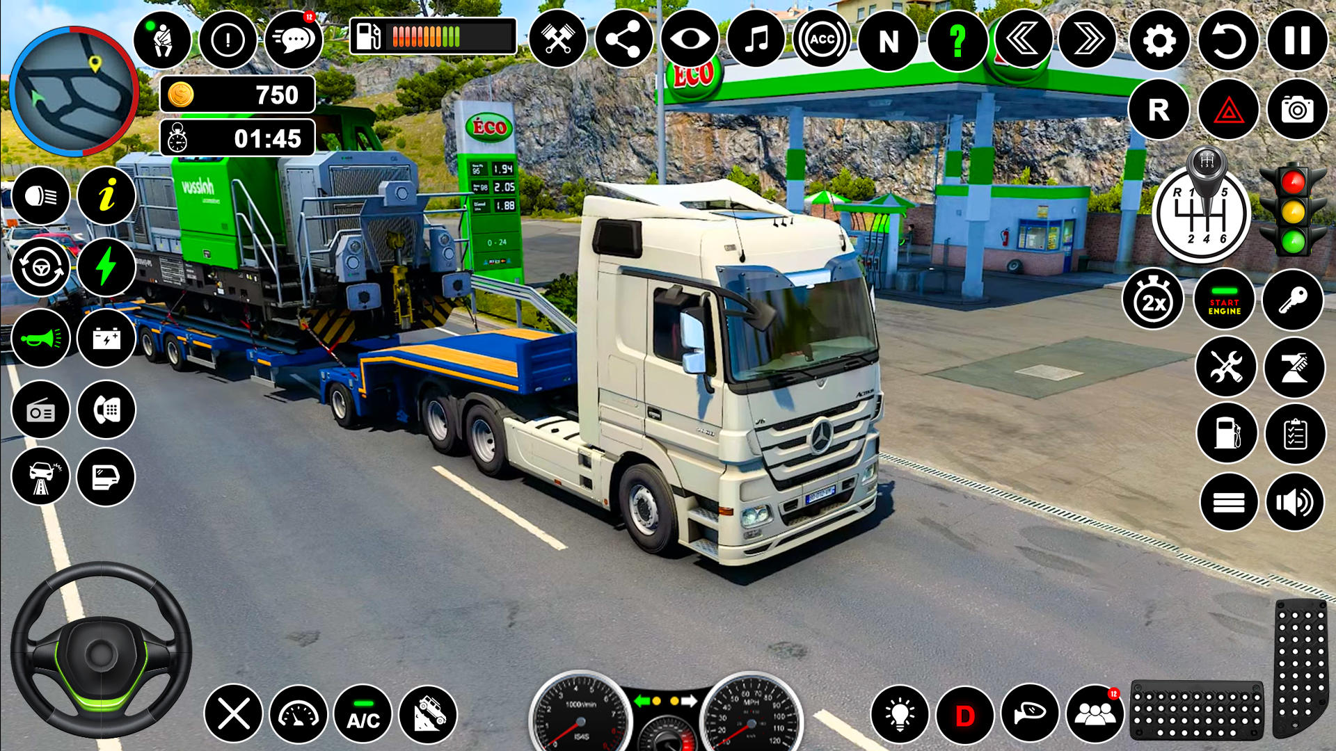 Captura de Tela do Jogo euro carga caminhão driving 3d