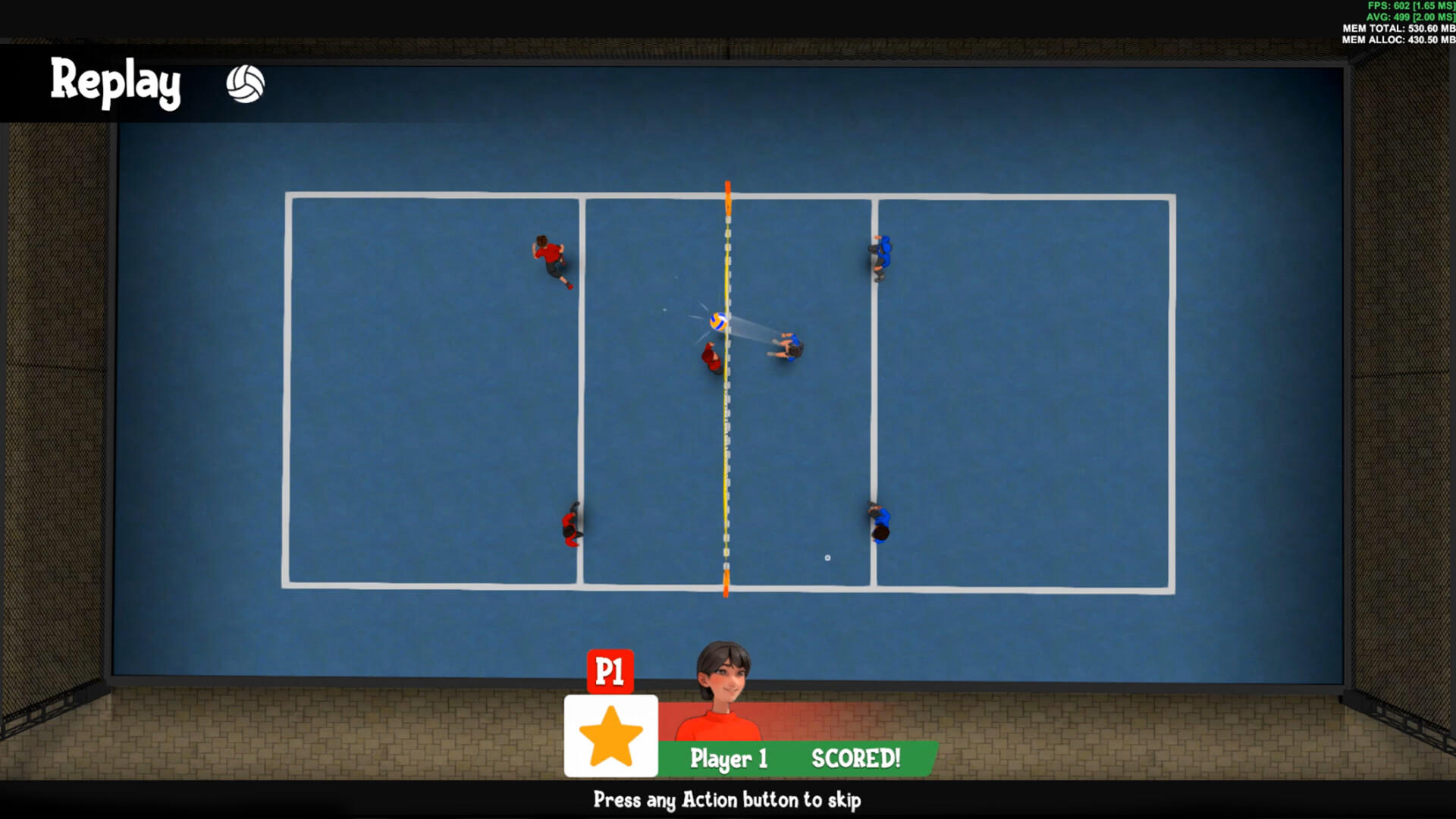 VolleySmash Game Screenshot