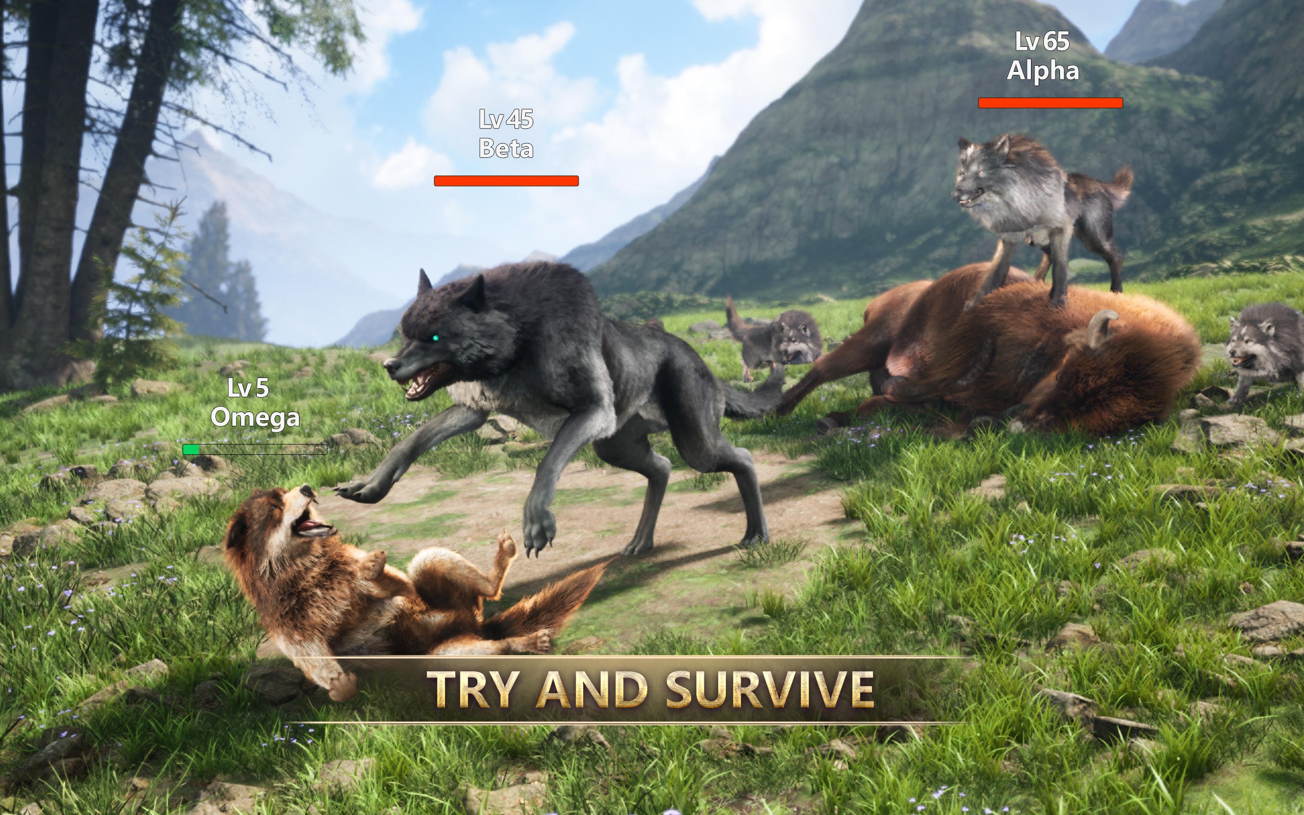 Wolf Game: Wild Animal Wars Game Screenshot