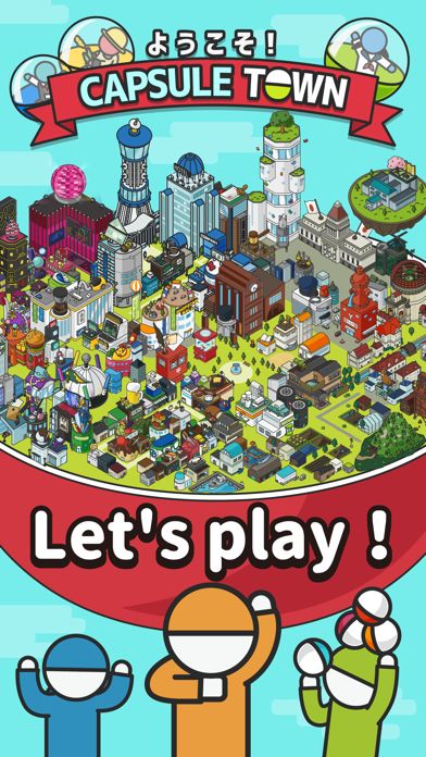カプセルタウン　-眺めて育てて街づくり screenshot game