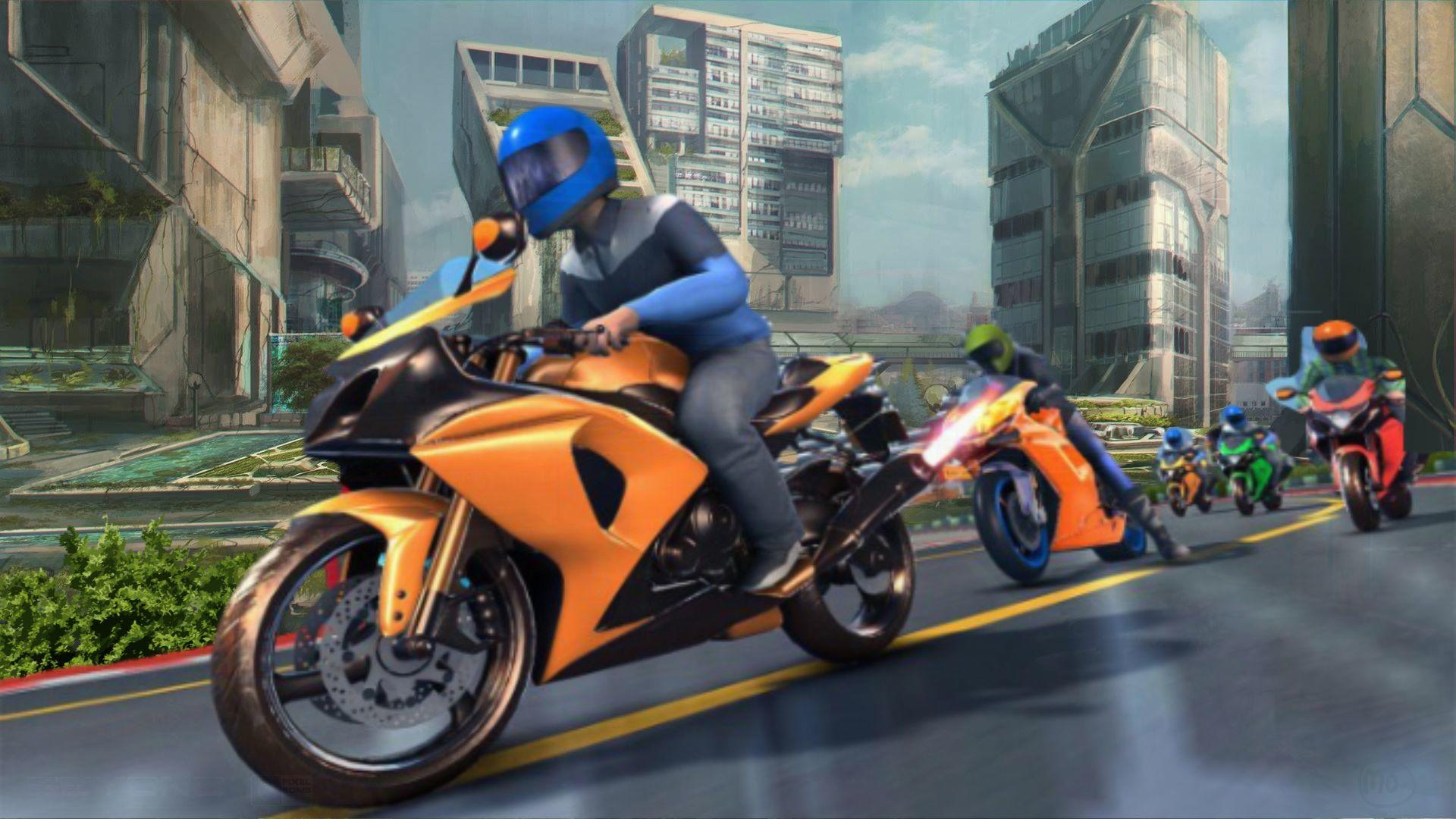 Screenshot of Rally Bike Racing-Moto Race 3D