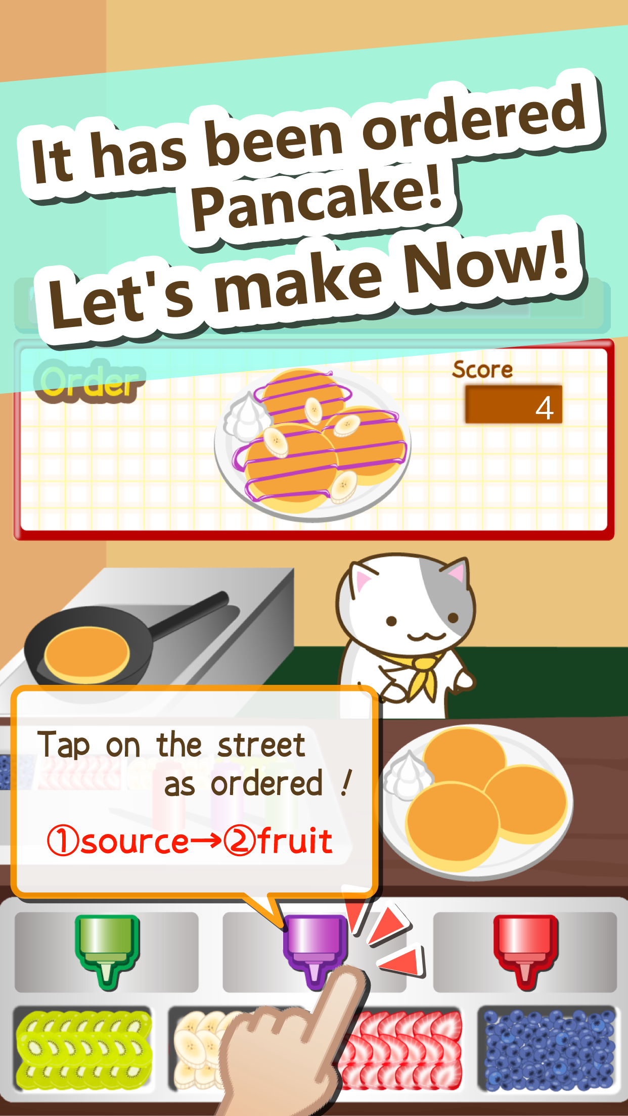 Pancake shop of cat Game Screenshot