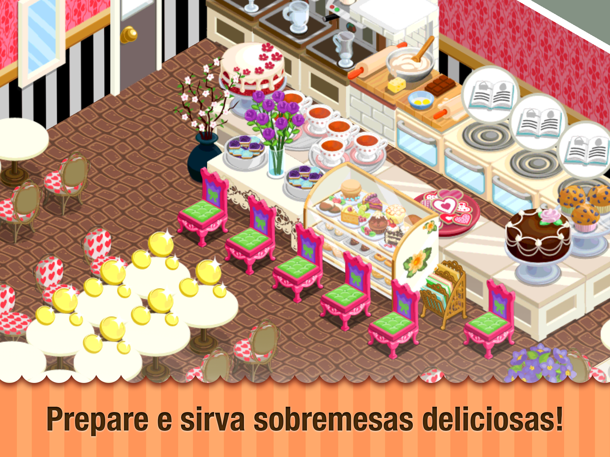 Captura de Tela do Jogo Bakery Story: Cats Cafe