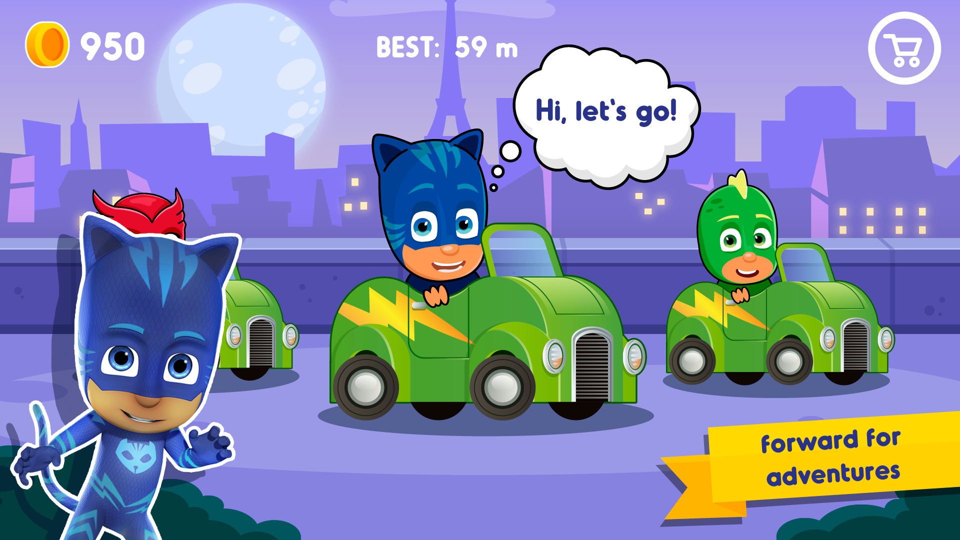 Screenshot of PJ Masks: Superhero racing