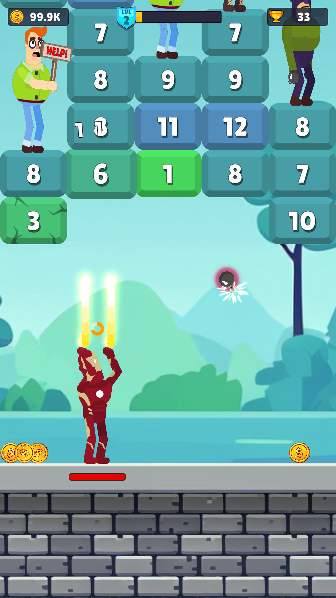 Superhero Blast Game Screenshot