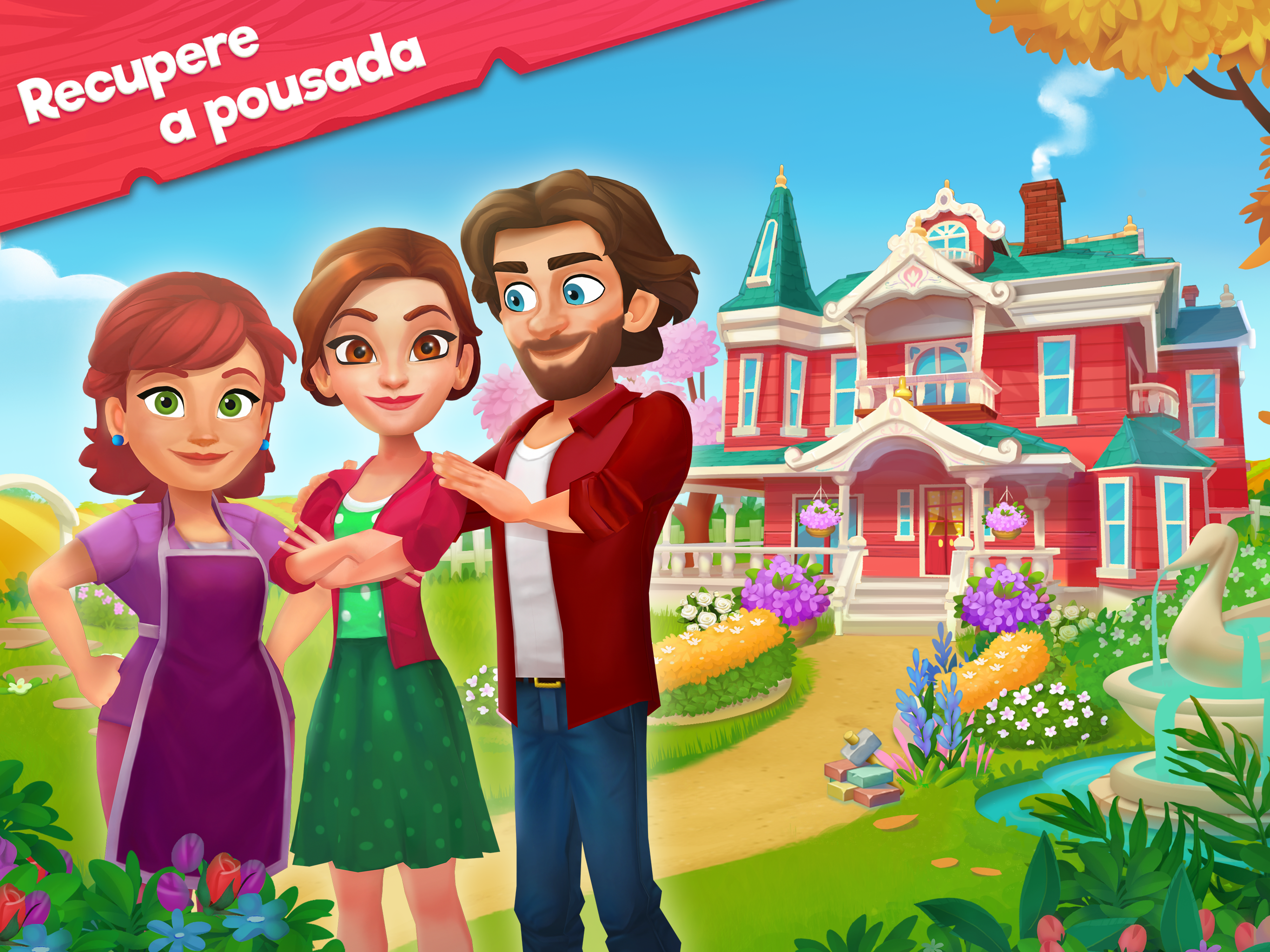 Captura de Tela do Jogo Delicious B&B: Decor & Match 3