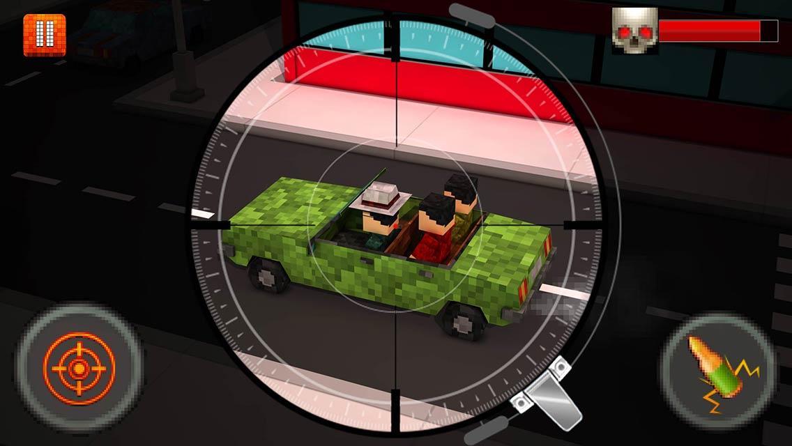 Blocky City Sniper 3D ゲームのスクリーンショット