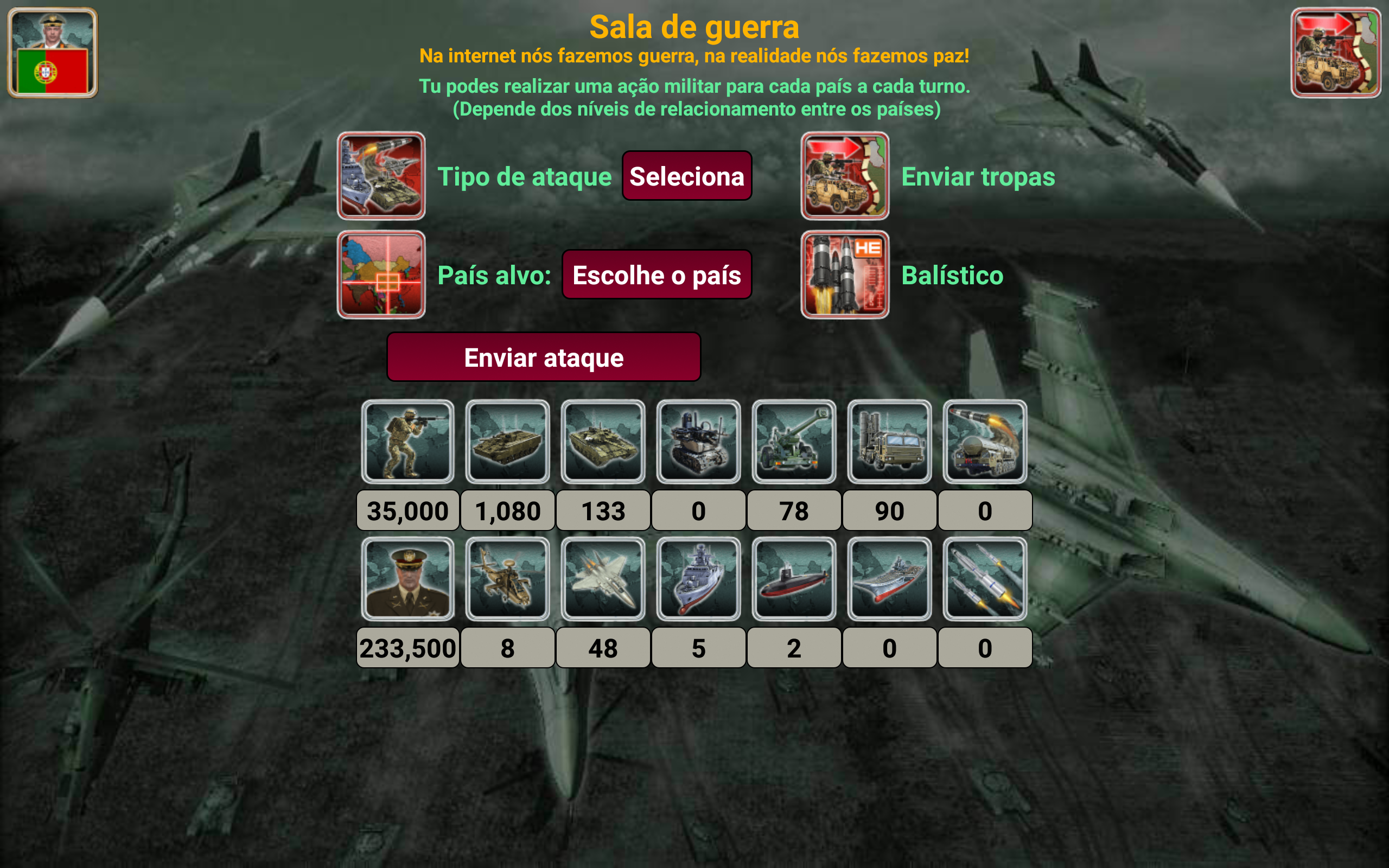 Captura de Tela do Jogo Império Europa