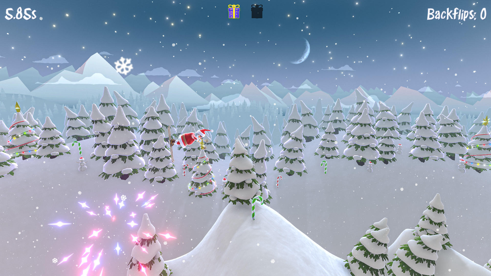 Santa's Slippery Slope (Ski Stunts) Game Screenshot