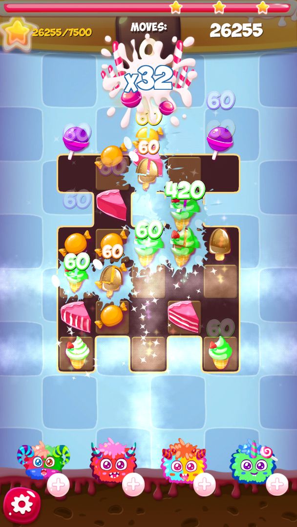 牛奶怪物：糖果比賽3遊戲截圖