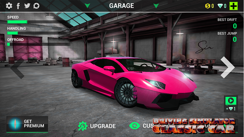 Basic Driving Simulator - Classic Car Game Screenshot