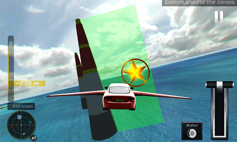 Captura de Tela do Jogo Flying Car Flight Simulator 3D