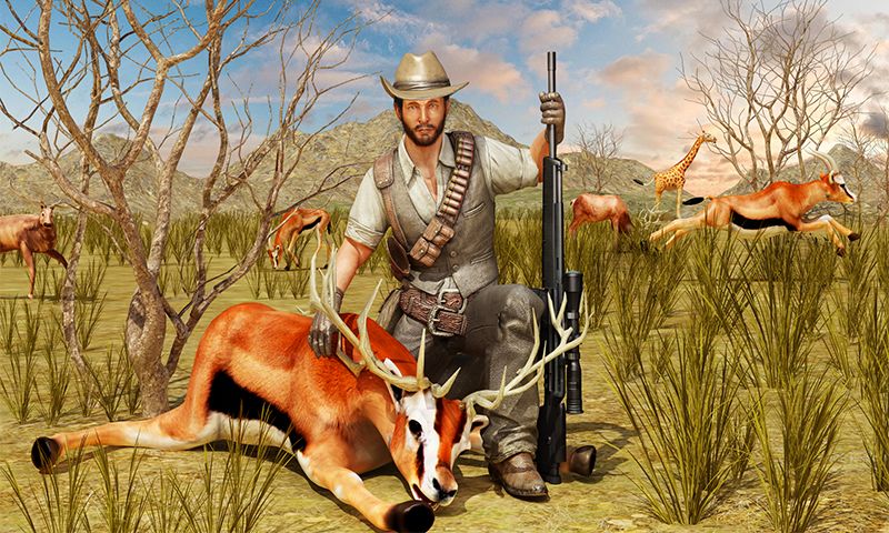 鹿狩獵 - 動物生存野生動物園狩獵遊戲截圖