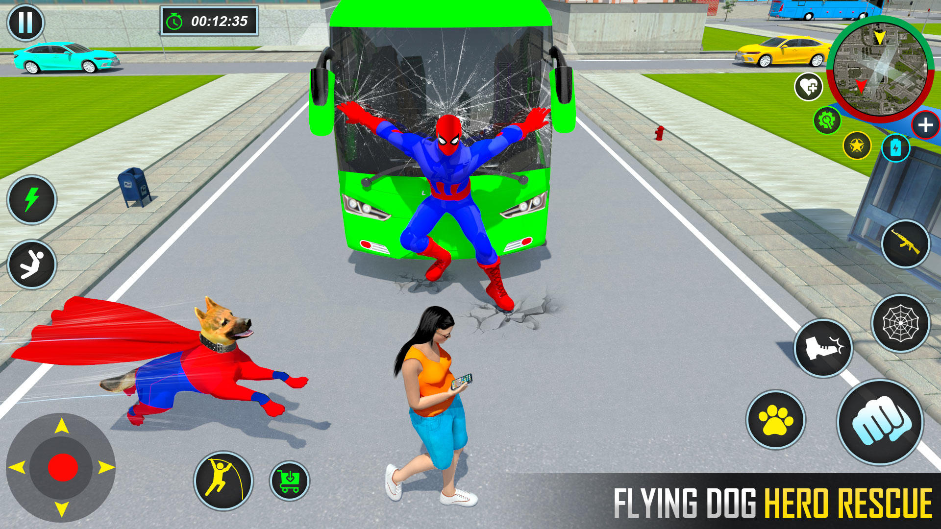 Superhero Dog Rescue Mission Game Screenshot