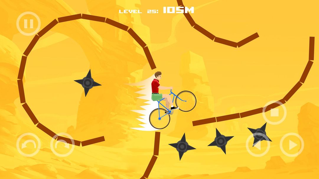 Screenshot of Funny Unicycle Hill Physics