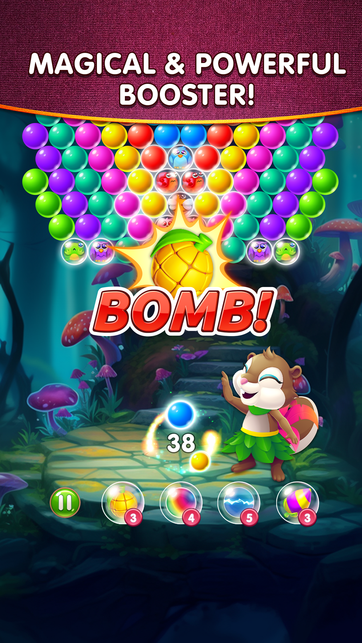 Woodland Bubble Pop Game Screenshot