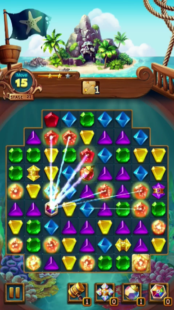 Jewels Fantasy : Quest Temple Game Screenshot