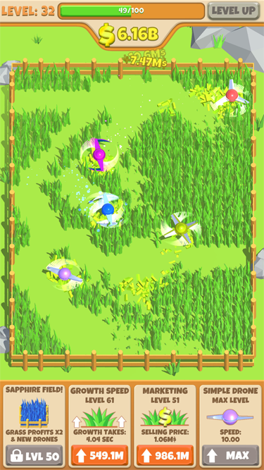 Screenshot of Idle Grass Cutter