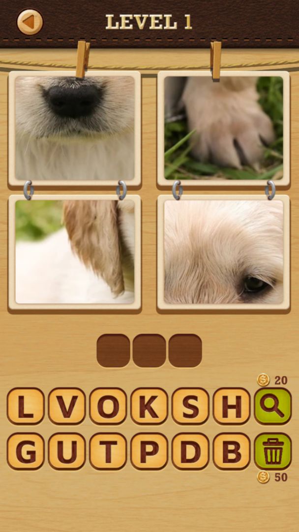 Screenshot of 4 Pics Puzzle: Guess 1 Word