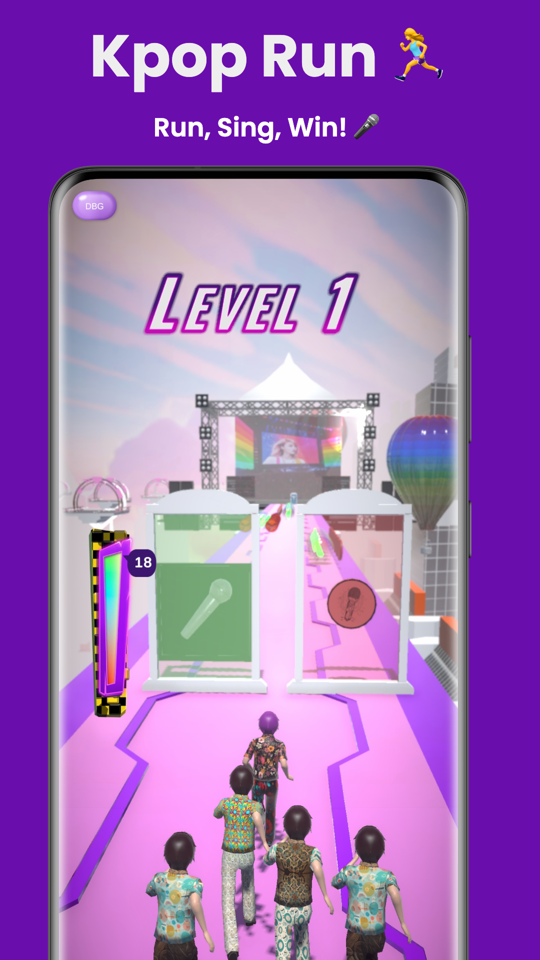 K-Pop Dream Run (Test Release) Game Screenshot