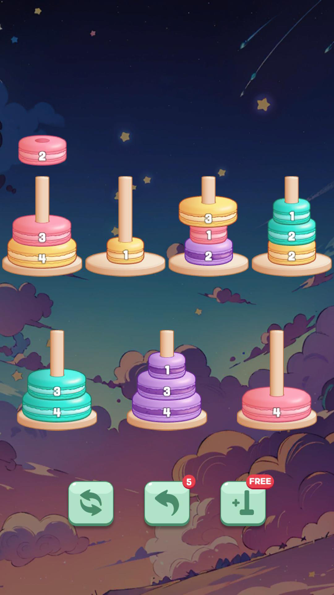 Скриншот игры Tower of Hanoi Sort