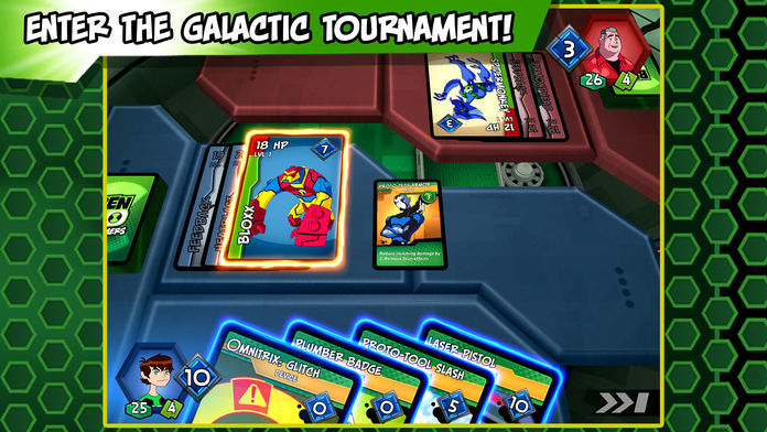 Ben 10 Slammers – Galactic Alien Collectible Card Battle Game 게임 스크린 샷