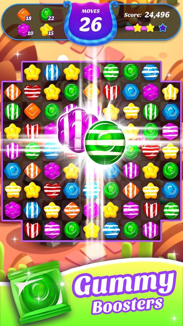 Gummy Candy Blast-Fun Match 3 screenshot game