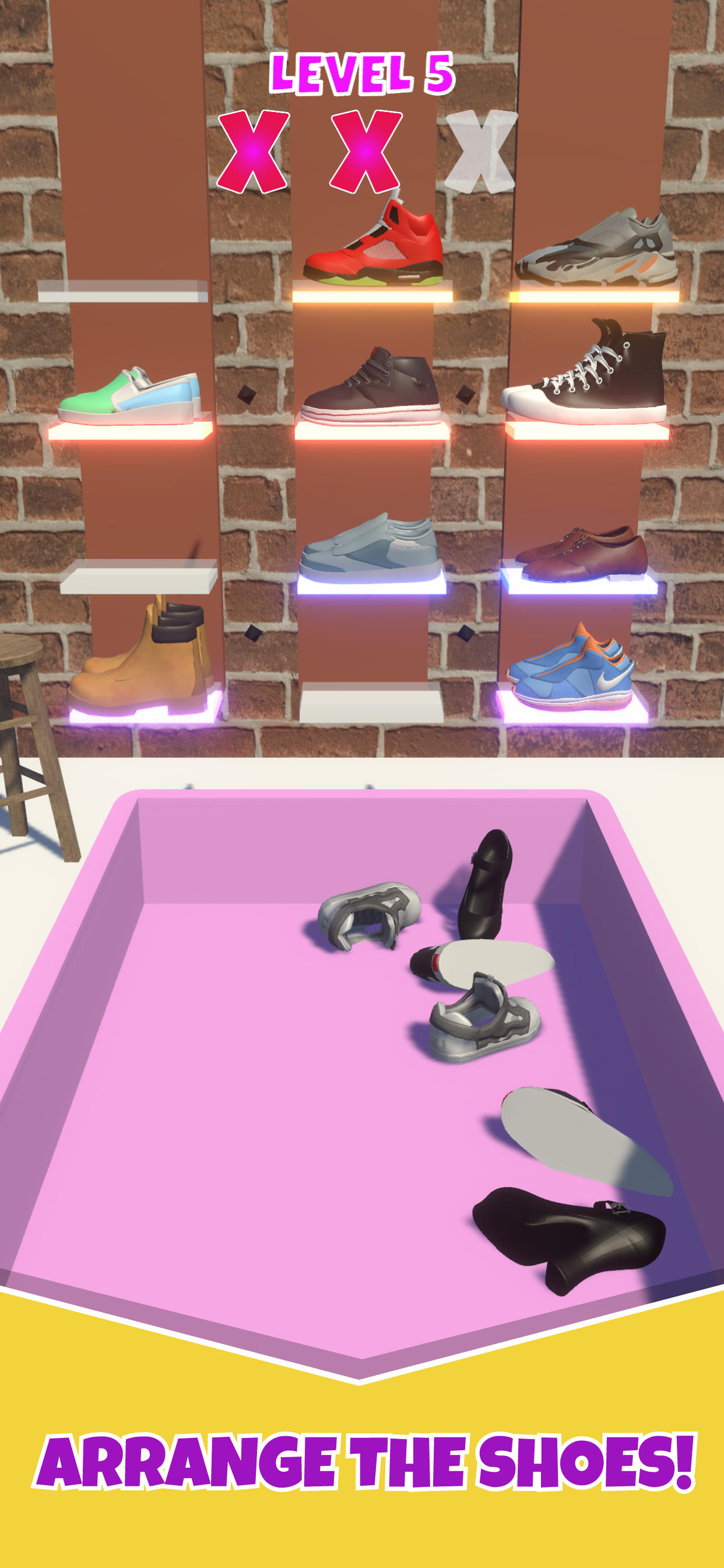 Screenshot of Fashion Design: Shoe Match 3D