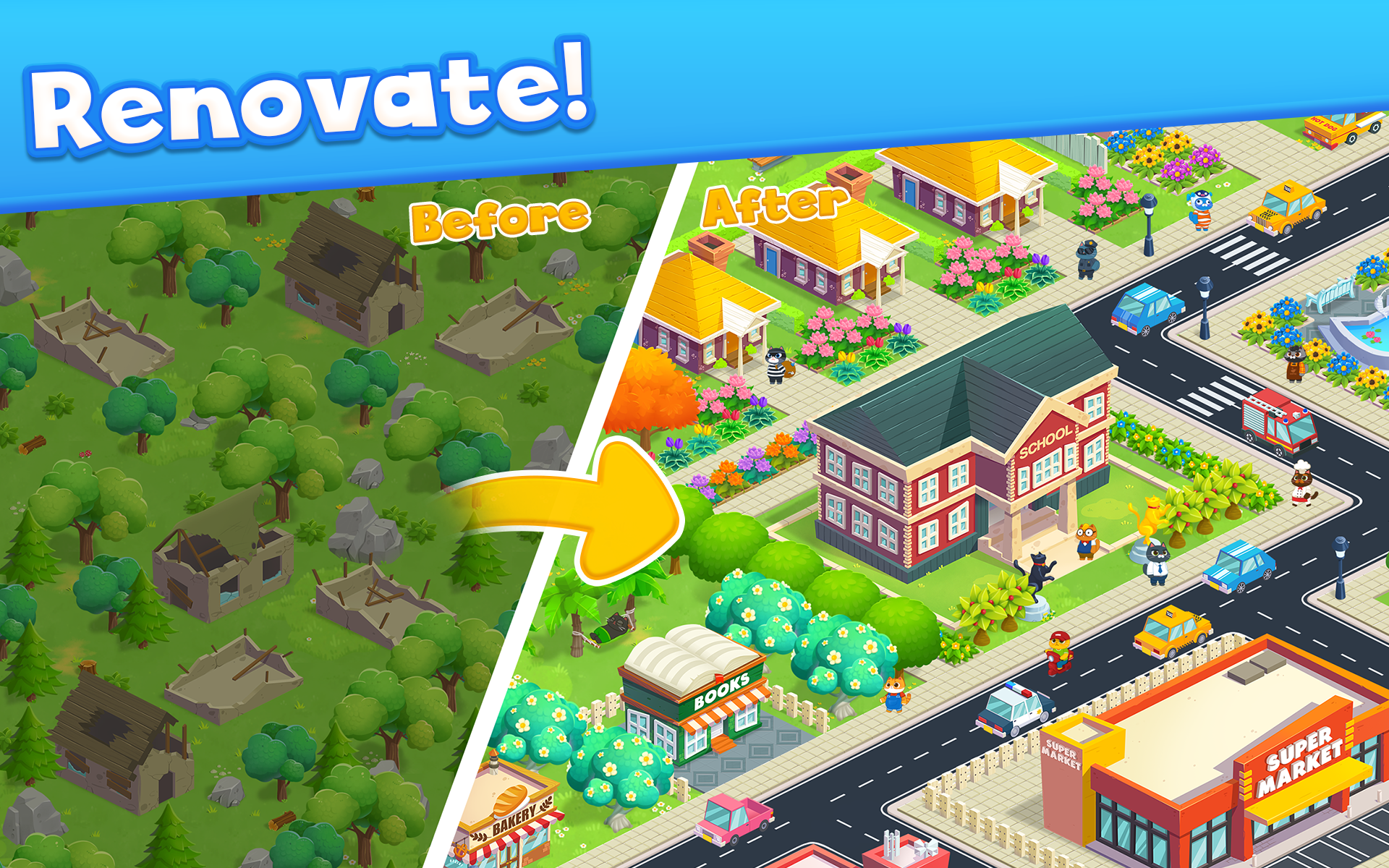 Tabby Town 遊戲截圖