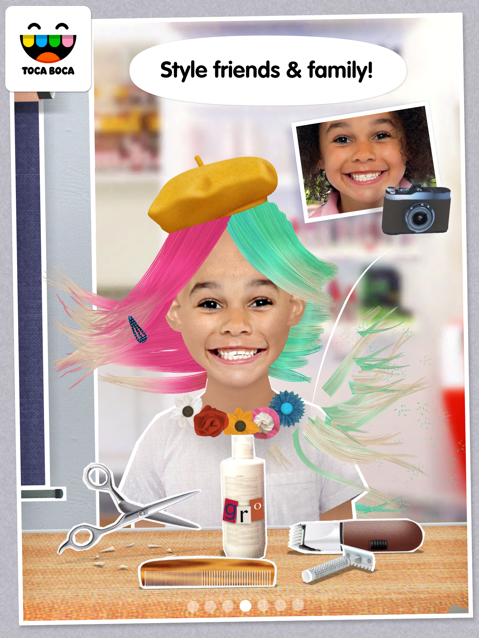 Cuplikan Layar Game Toca Hair Salon Me