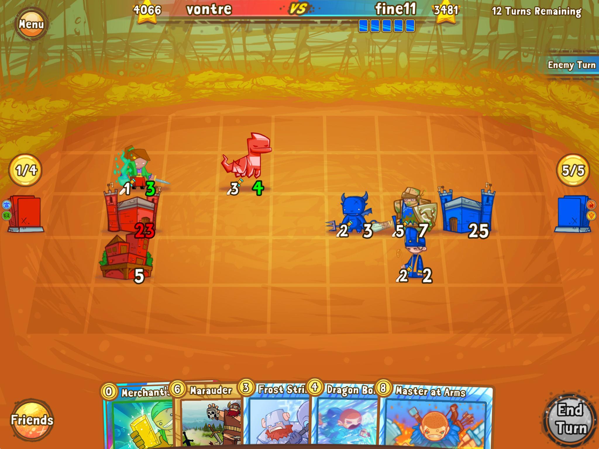 Cards and Castles Game Screenshot