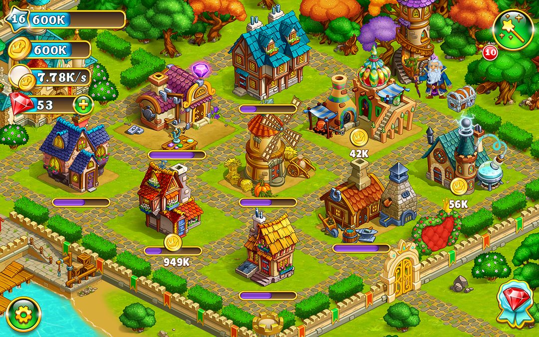 Idle Magic:Builder,Miner,Farmer at Click Away City遊戲截圖