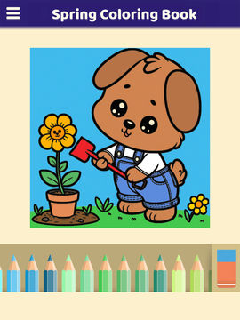 Spring Coloring Book Game Screenshot