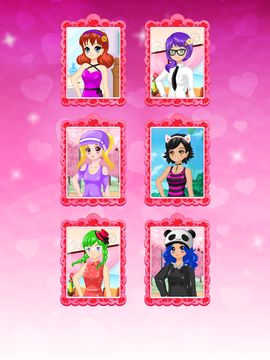 Anime Date Dress Up Girls Game Game Screenshot