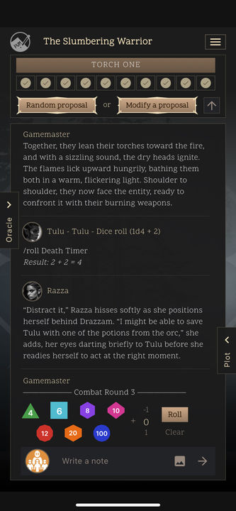 PUM Companion RPG Storytelling ภาพหน้าจอเกม