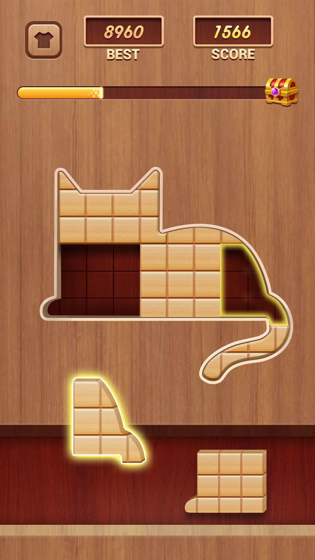 Wood Block Jigsaw Brain Puzzle Game Screenshot