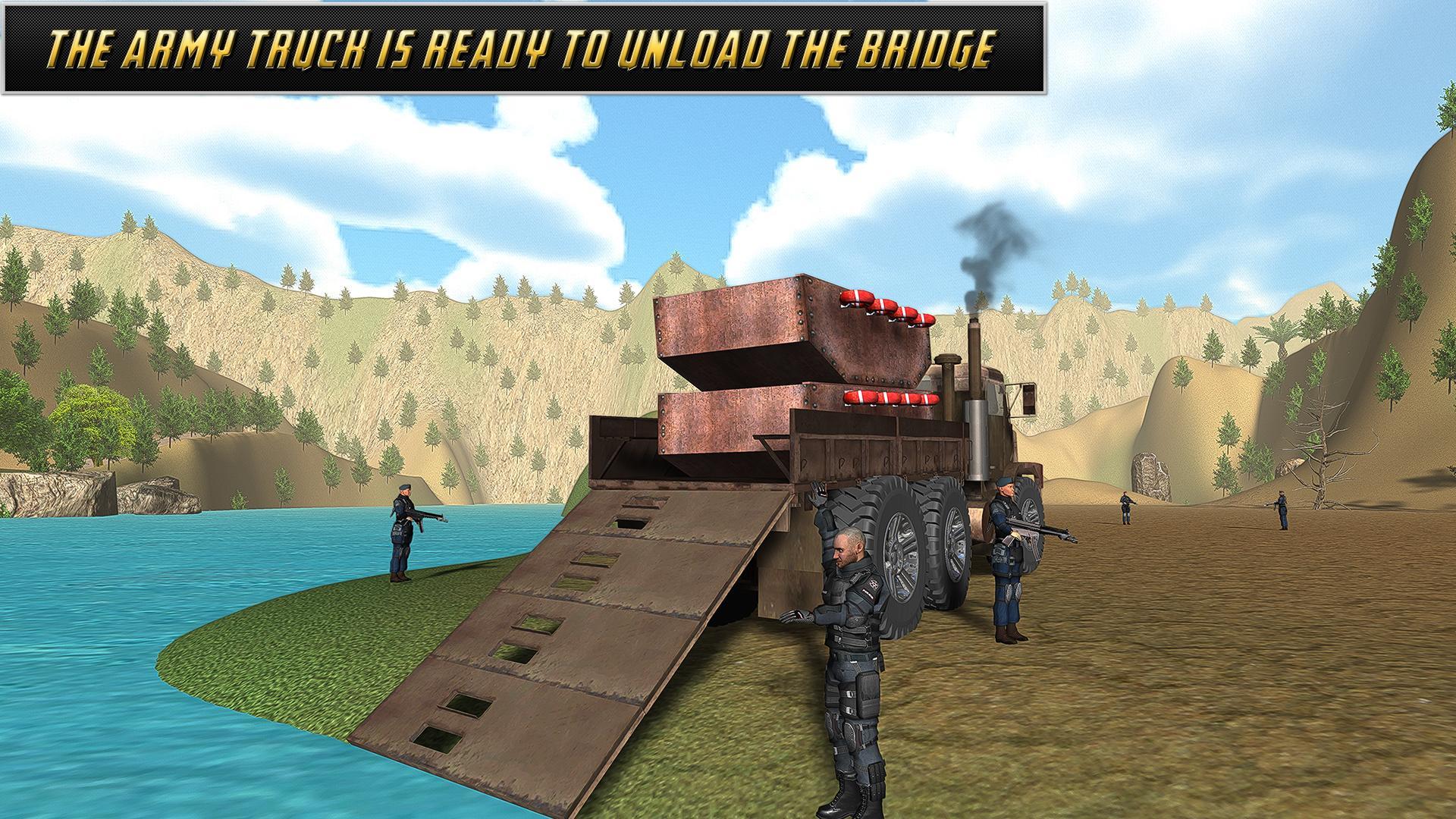 American Army Bridge Builder Game Screenshot