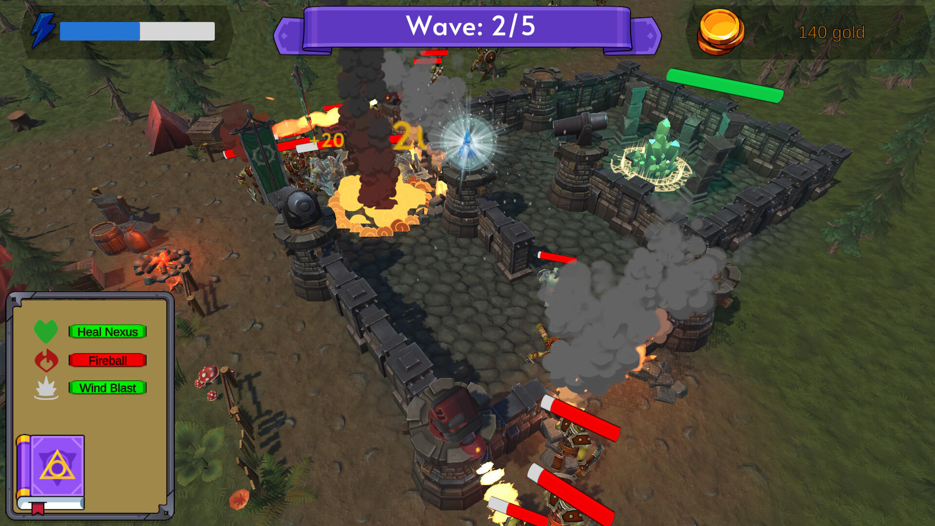 Screenshot of Defence of the Arcane Realms
