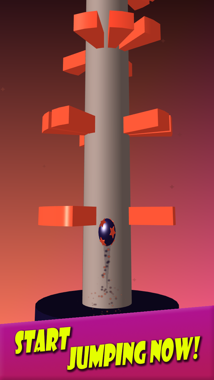 Captura de Tela do Jogo Rise On Top: Helix Ball Jump 2019