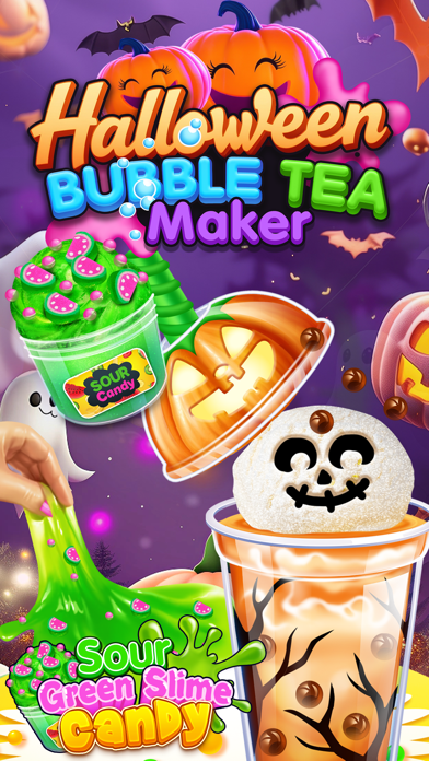 Captura de Tela do Jogo Halloween Bubble Tea Maker