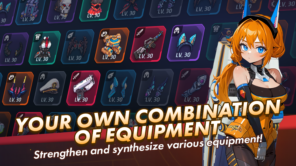 Mecha Waifu Survivor io Game Screenshot