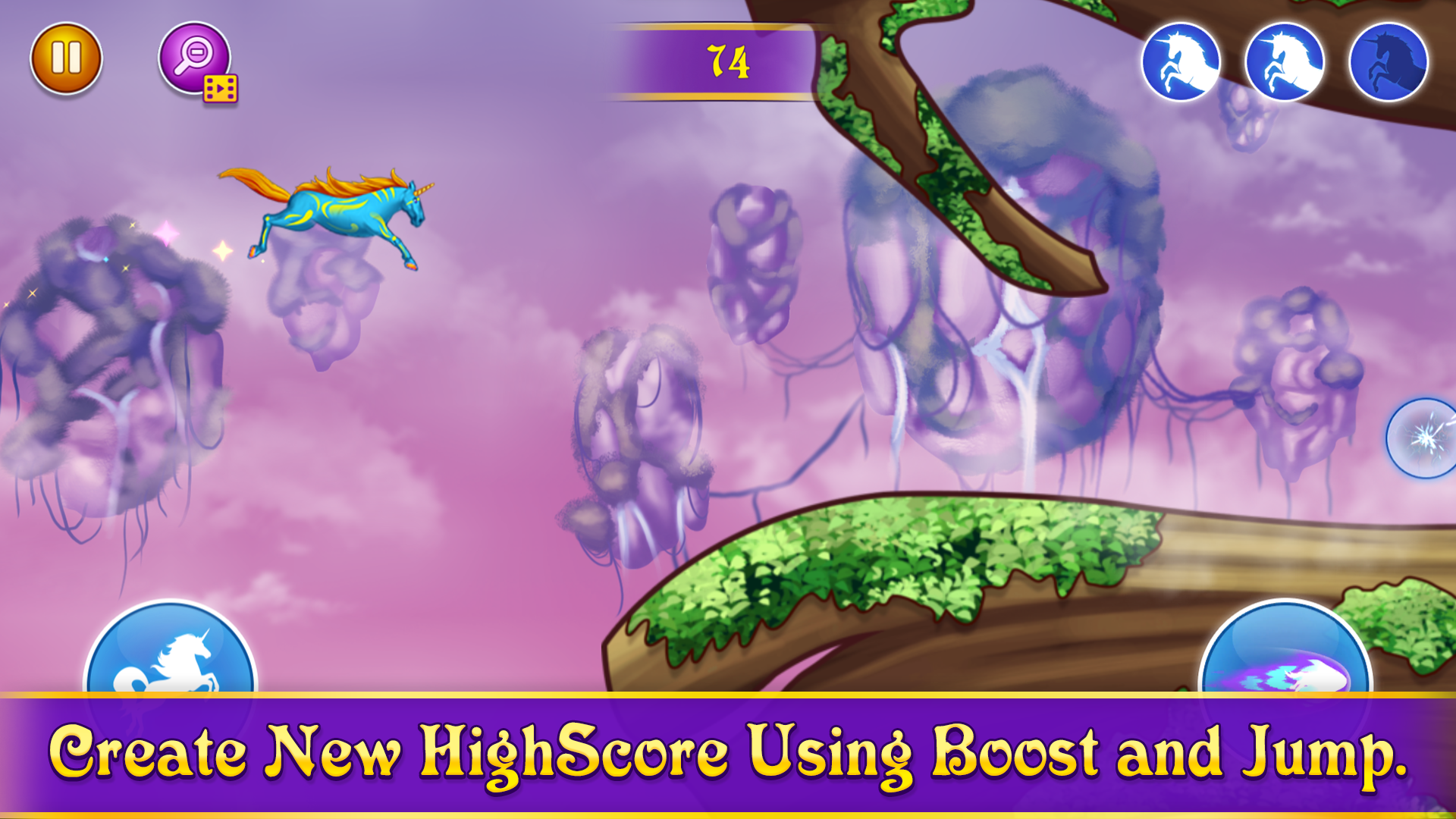 Rainbow Horse Run Game Screenshot
